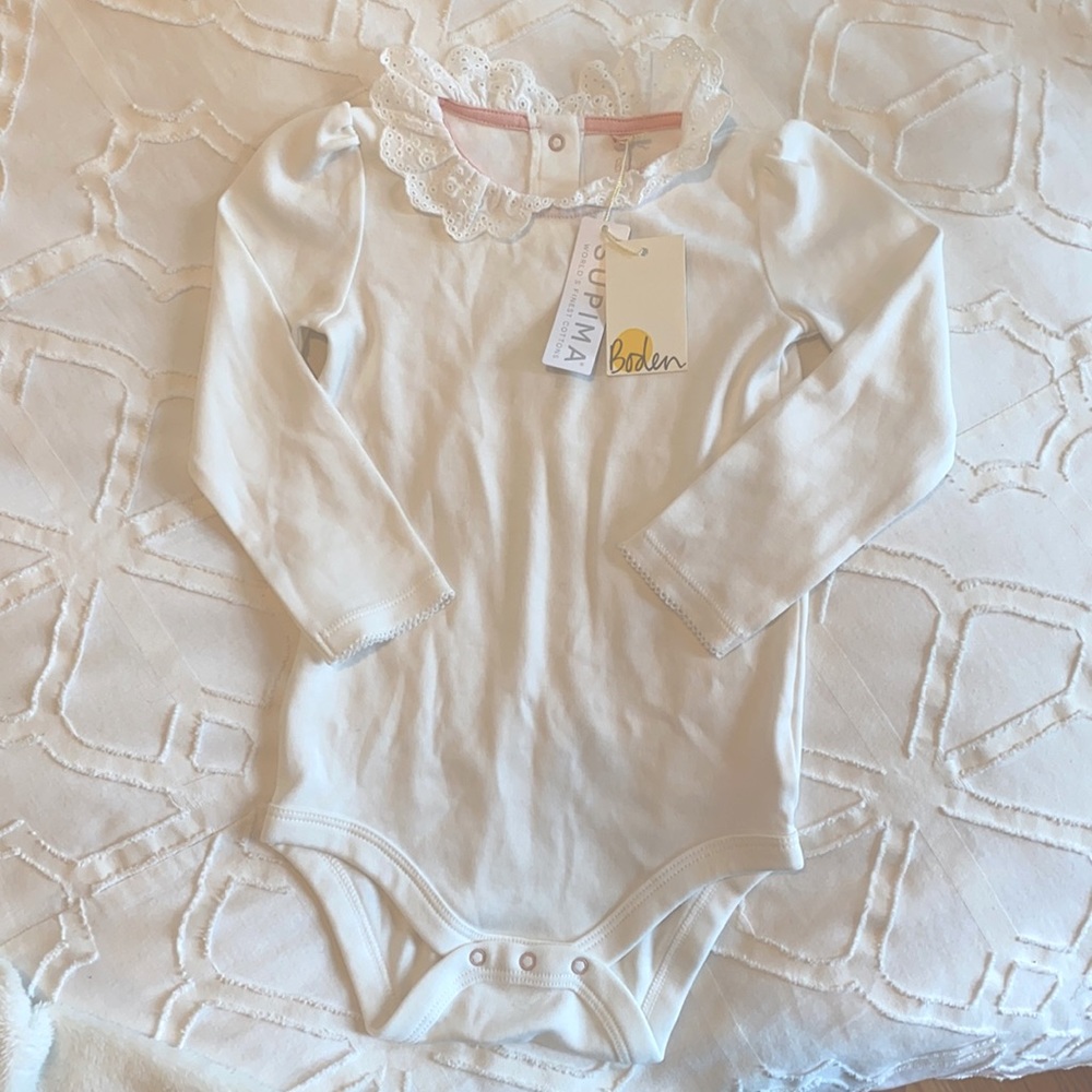 Peter Pan Collar Cotton Onesie
